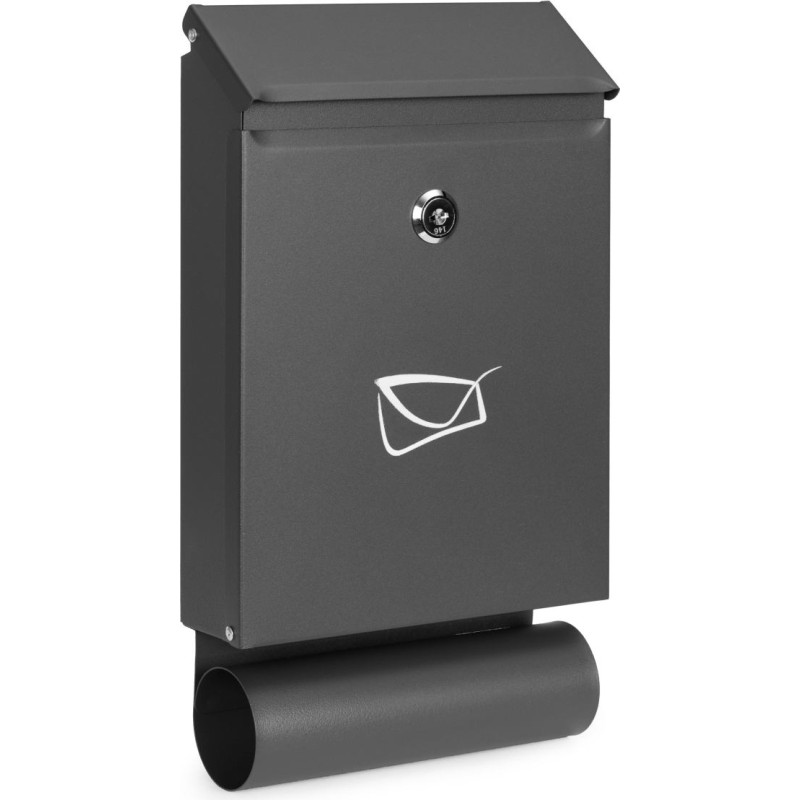 Modernhome Wall-mounted mailbox with newspaper holder postal galvanized steel anthracite ModernHome