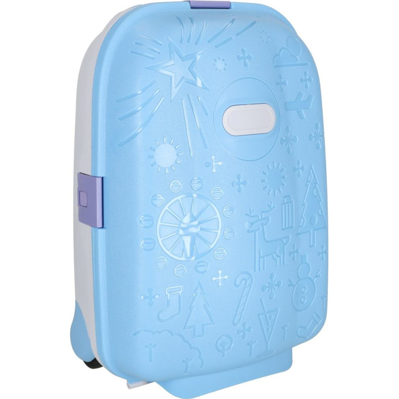 Bērnu ceļojumu koferis uz riteņiem rokas bagāžai zils