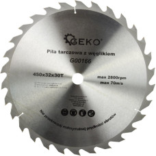 riņķveida zāģa GEKO asmens 450x32x30T, G00166