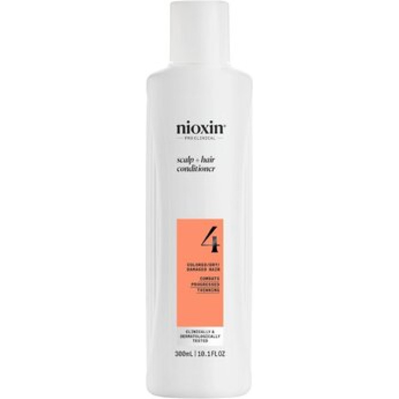 Nioxin System 4 Scalp + Hair Conditioner Progressed Thinning - Kondicion&eacute;r pro barven&eacute;, pokročile ř&iacute;dnouc&iacute; vlasy