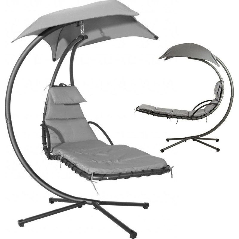 Multigarden Garden lounger swing, hammock, hanging chair, basket, gray, MultiGarden