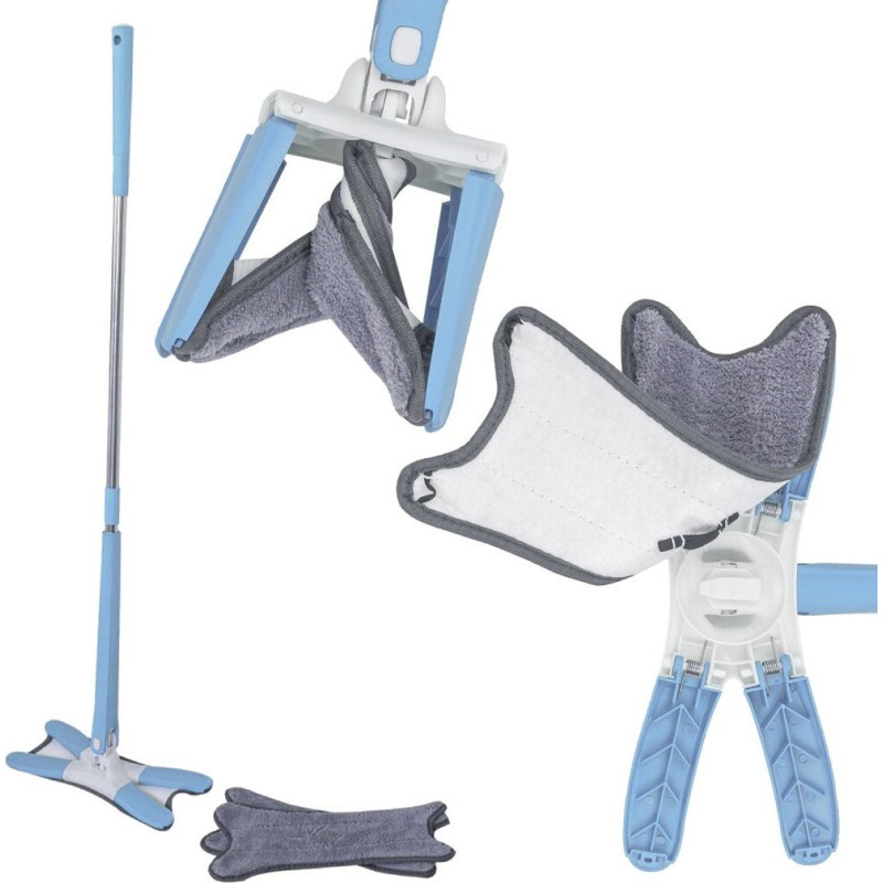 X tipa rotējošais izspiežamais grīdas mops