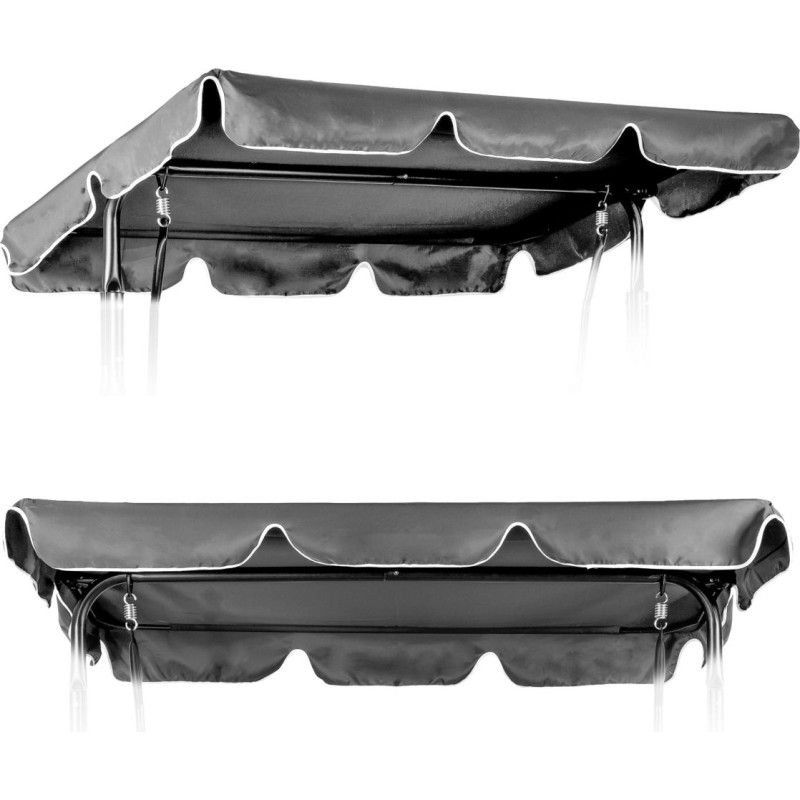 Multigarden Garden swing canopy 200 x 120 cm waterproof cover gray MultiGarden