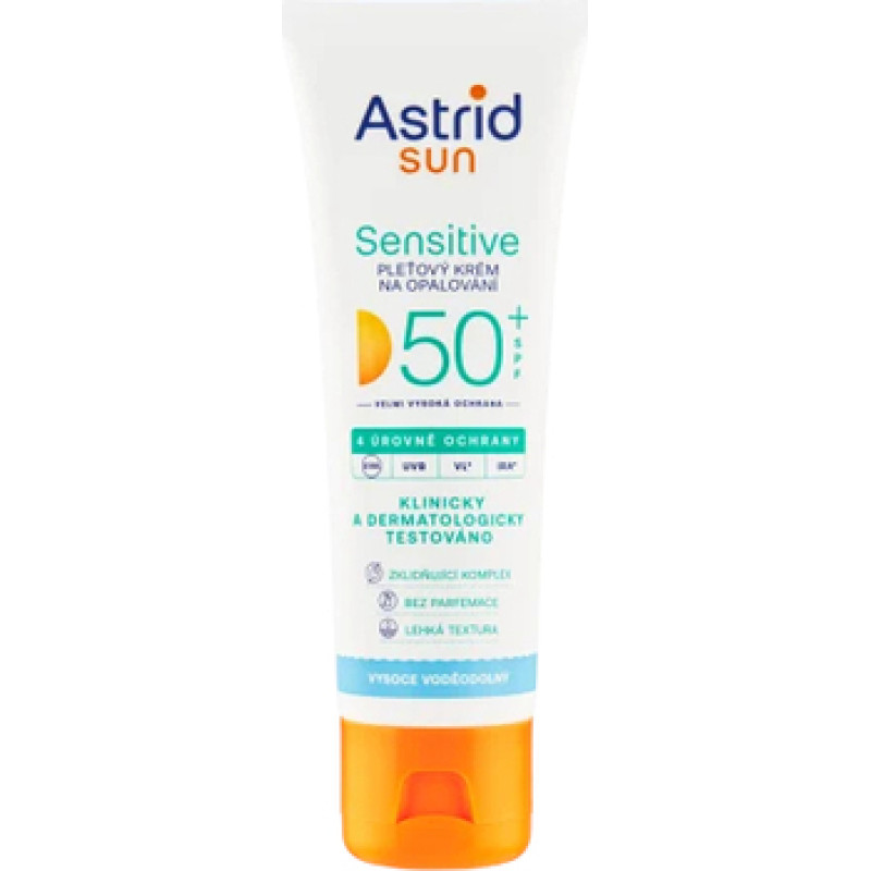 Astrid Sensitive Face Cream SPF 50+ - Pleťov&yacute; kr&eacute;m na opalov&aacute;n&iacute;