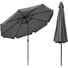Multigarden Large Garden Parasol 3 m Tilted with Crank Grey MultiGarden