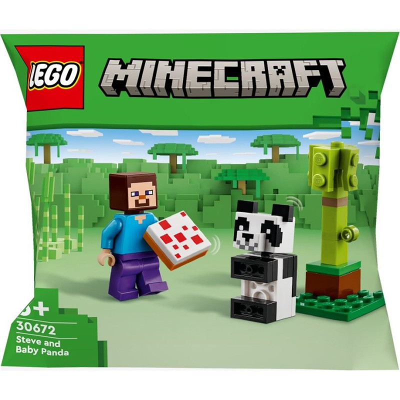30672 LEGO® Minecraft Stīvs un Pandas mazulīte
