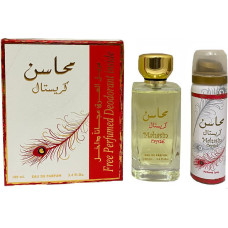 Parfimēts ūdens Mahasin Crystal EDP sievietēm, 100 ml + + dāvanā dezodorants