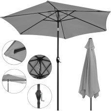 Longwell Industrial Ltd Foldable garden balcony umbrella, adjustable, 210 cm, gray