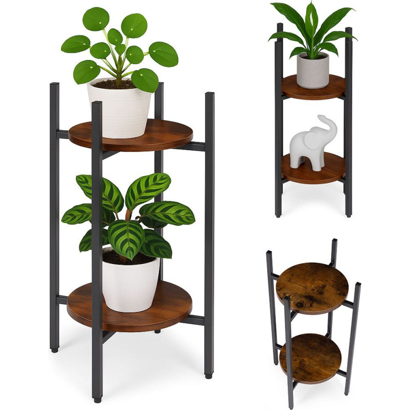 Modernhome Standing Plant Stand for Flowers Decorations 2 Levels Loft ModernHome