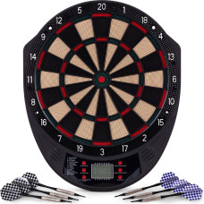 Multistore Electronic Dartboard LCD 41 cm 26 Games Set with 6 Darts
