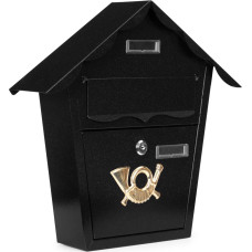 Modernhome Wall-mounted mailbox galvanized steel black ModernHome