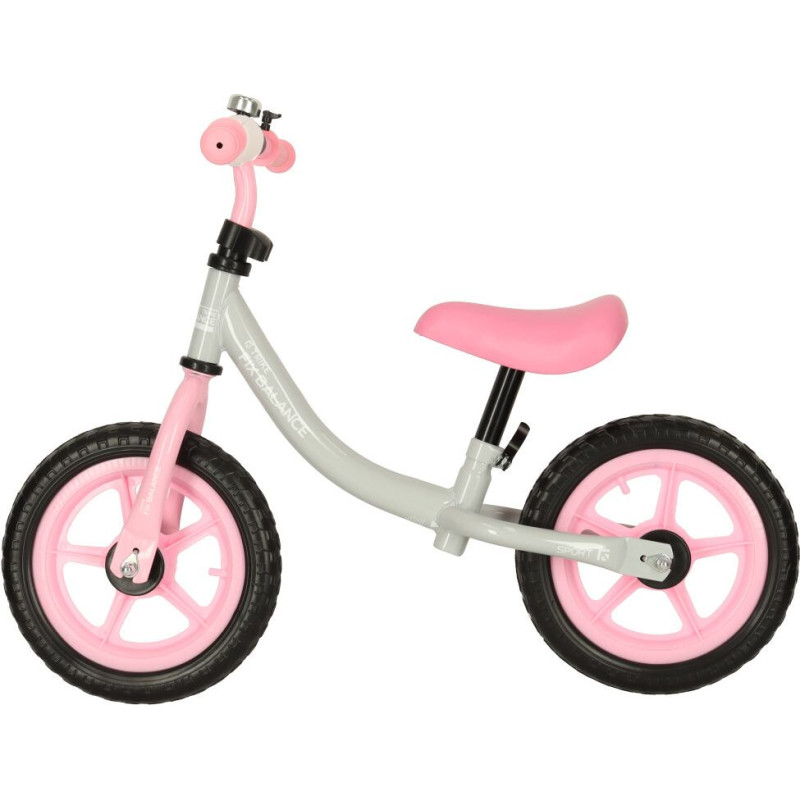 Trike Fix Balance distanču velosipēds baltā un rozā krāsā