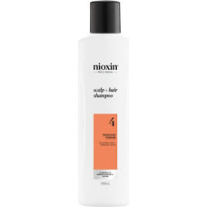 Nioxin System 4 Scalp + Hair Shampoo Progressed Thinning - Čistic&iacute; &scaron;ampon pro barven&eacute; vlasy s pokročil&yacute;m ř&iacute;dnut&iacute;m