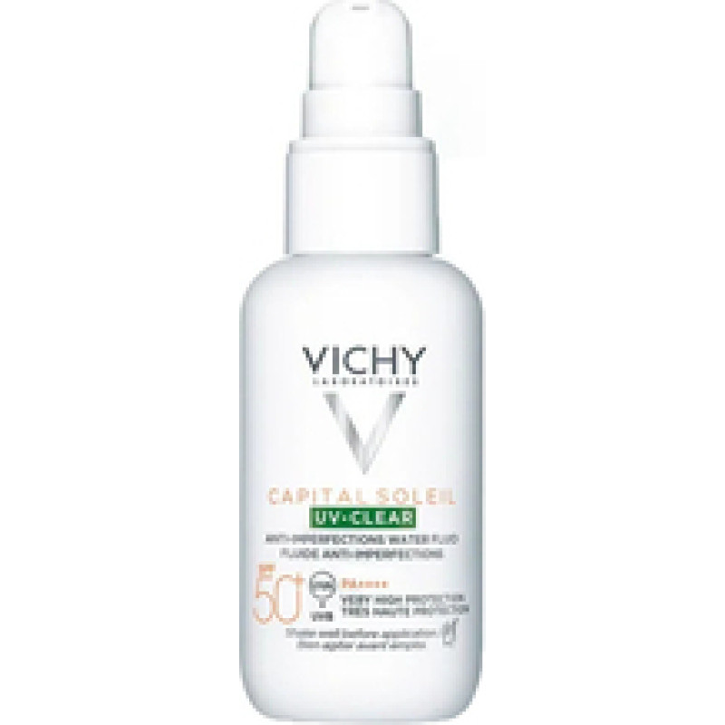Vichy SPF 50+ Capital Soleil UV-Clear Anti-Imperfections Water Fluid - Fluid proti nedokonalostem pleti