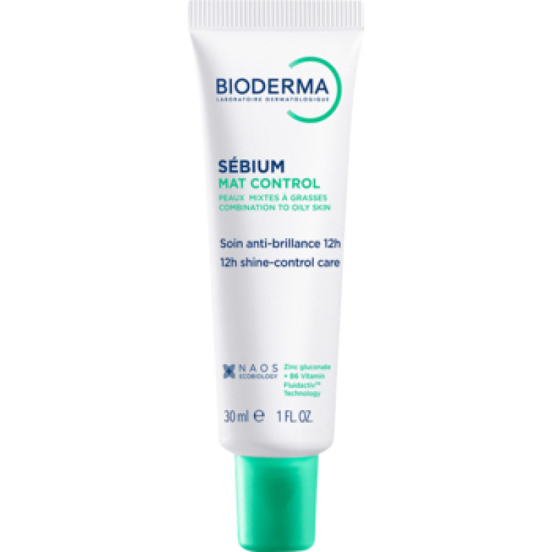 Bioderma S&eacute;bium Mat Control 12h Shine-Control Care Cream - Zmatňuj&iacute;c&iacute; hydratačn&iacute; kr&eacute;m pro mastnou a sm&iacute;&scaron;enou pleť
