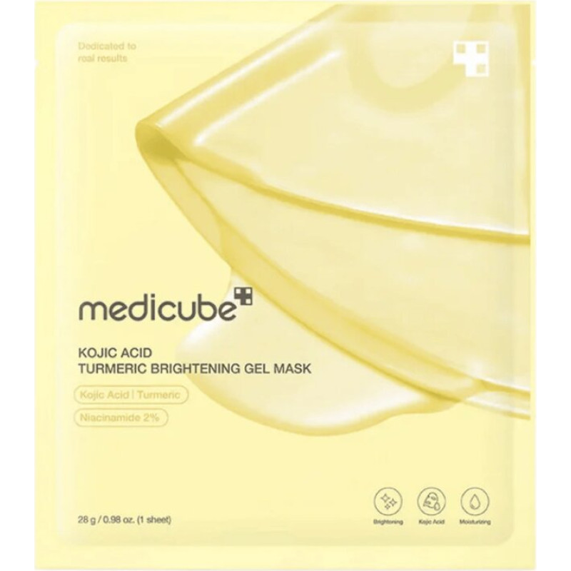 Medicube Kojic Acid Turmeric Brightening Gel Mask 28 g - izgaismojoša gēla maska