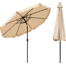Multigarden Large Garden Parasol 3 m Tilted with Crank Beige MultiGarden