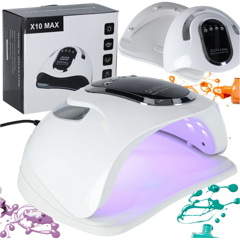 Nagu lampa Sun X10 UV 45 LED 280W manikīra hibrīdi gēli