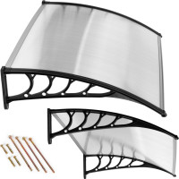 Multigarden Door Canopy 120x100 cm Polycarbonate Roof Cover ModernHome