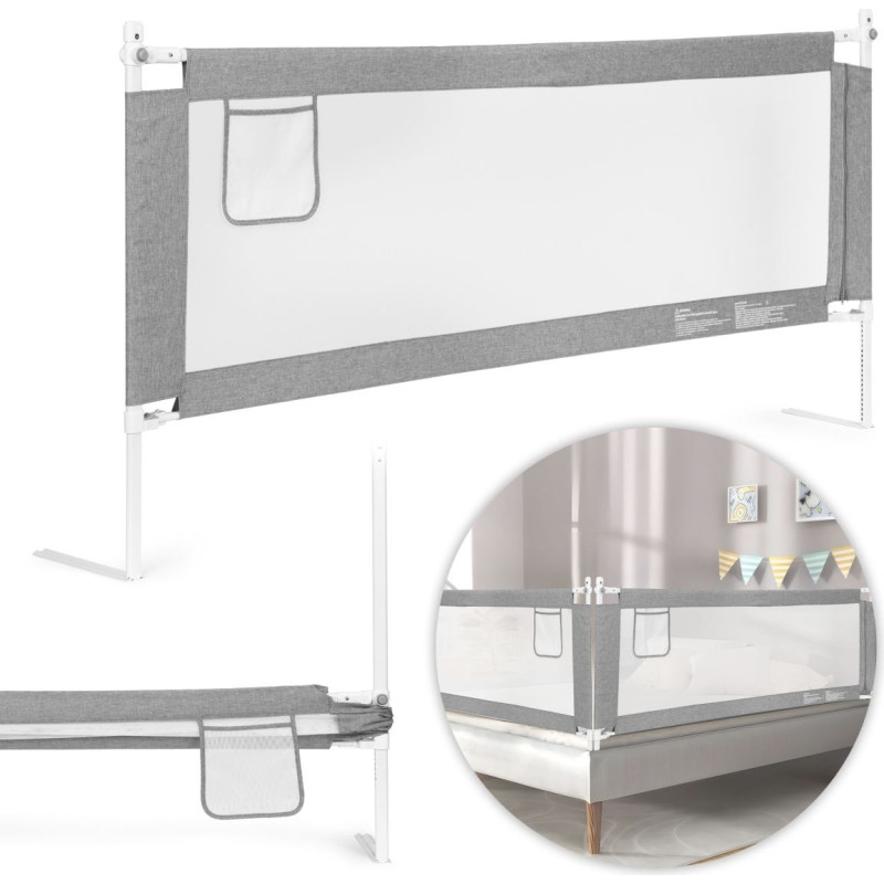 Ecotoys Bed safety rail, 200 cm, protective barrier for children, ECOTOYS