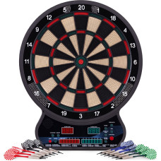 Multistore Electronic Dartboard LCD 42 cm 27 Games Set with 12 Darts