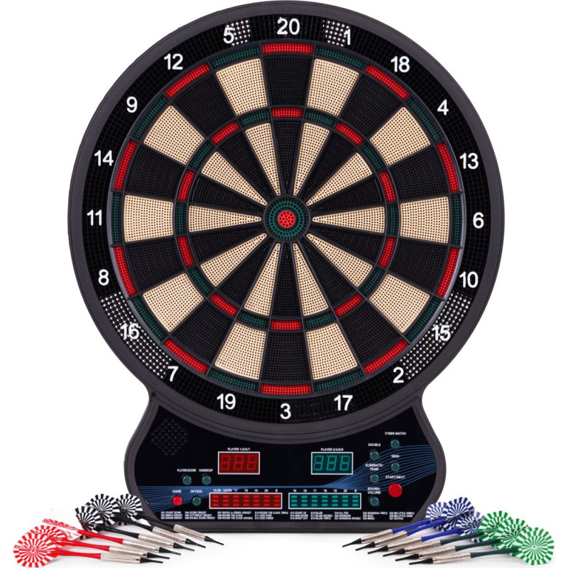 Multistore Electronic Dartboard LCD 42 cm 27 Games Set with 12 Darts