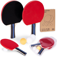 Multistore Table Tennis Set 2 Ping-Pong Paddles + 3 Balls
