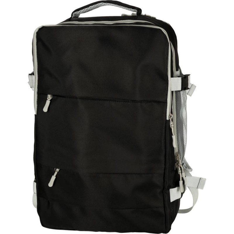 Ceļojumu mugursoma lidmašīnai ūdensizturīgs USB kabelis 45x16x28cm melns