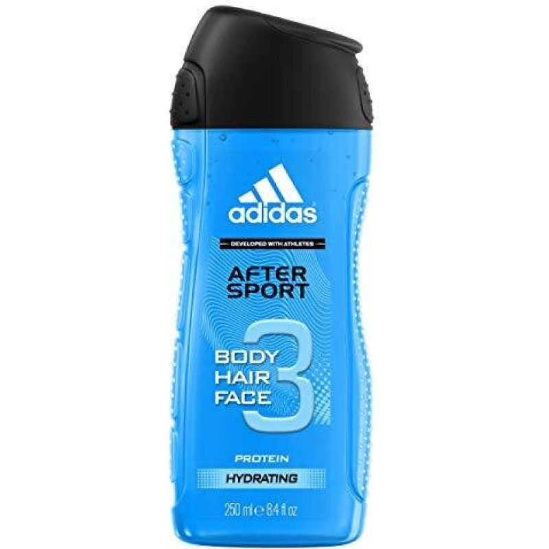 Dušas želeja Adidas After Sport 3in1 vīriešiem, 400 ml