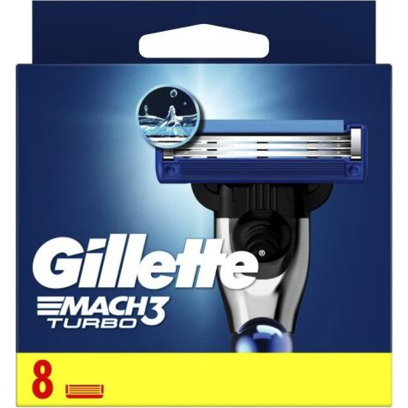 Skuvekļu galviņas Gillette Mach3 Turbo, 8 gab.