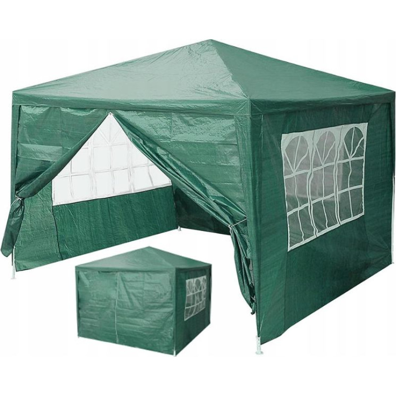 Multigarden Garden commercial pavilion tent, 3x3 m, 4 walls, green, MultiGarden
