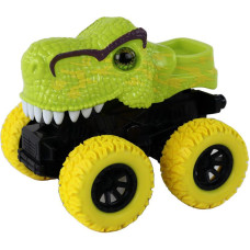 Rotaļu auto Tyrannosaurus Lean Toys, zaļa, 12x11x11,5 cm