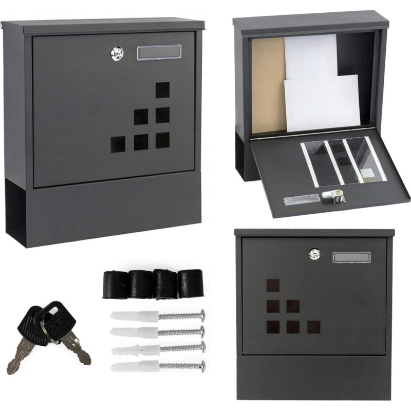 Modernhome Mailbox made of galvanized steel in anthracite color ModernHome