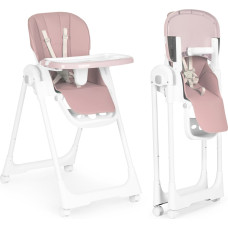 Ecotoys High Chair for Feeding Adjustable Height Eco Leather Straps Double Tray ECOTOYS