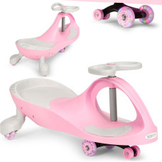 Ecotoys Wiggle car ride-on toy LED wheels pink ECOTOYS