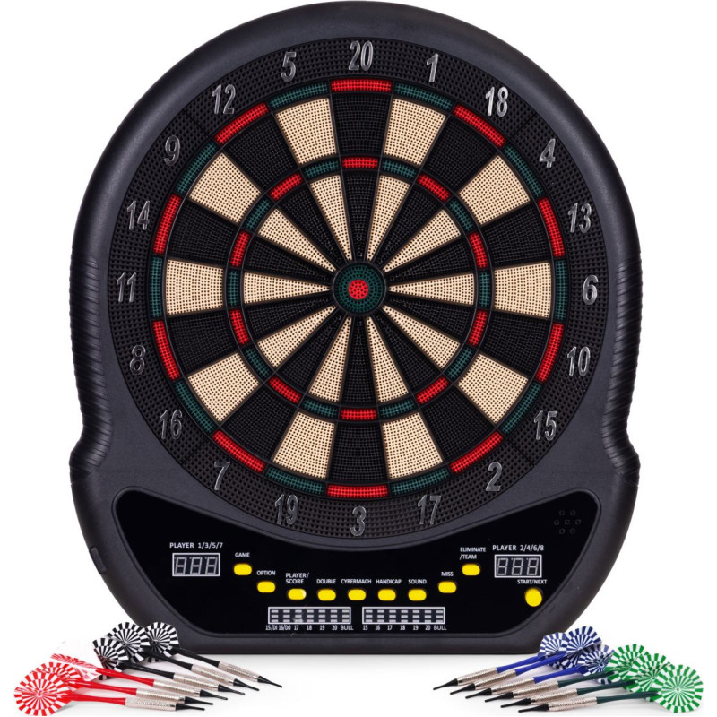 Multistore Electronic Dartboard LCD 48 cm 27 Games Set with 12 Darts