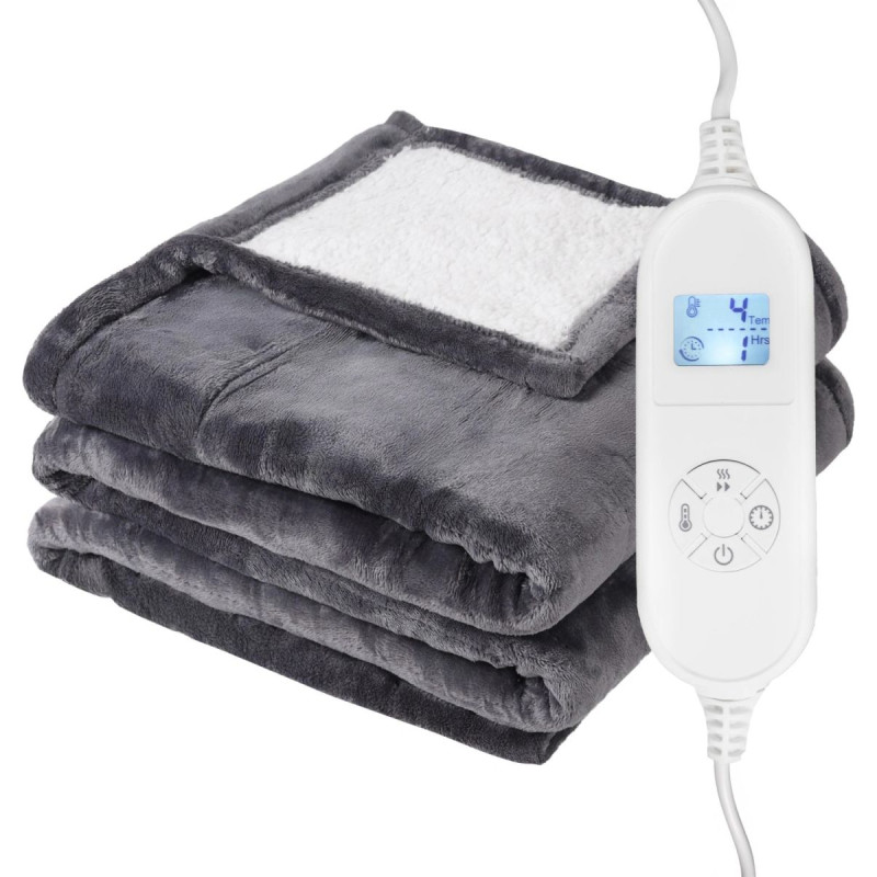 Bauerkraft Double-Sided Electric Blanket 120x160 cm Heating Mat with Temperature Control and Remote