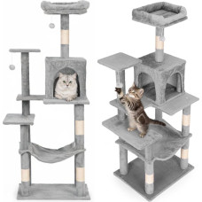 Petsi Cat Scratching Post Bed Tower Scratcher House 146 cm Gray Petsi