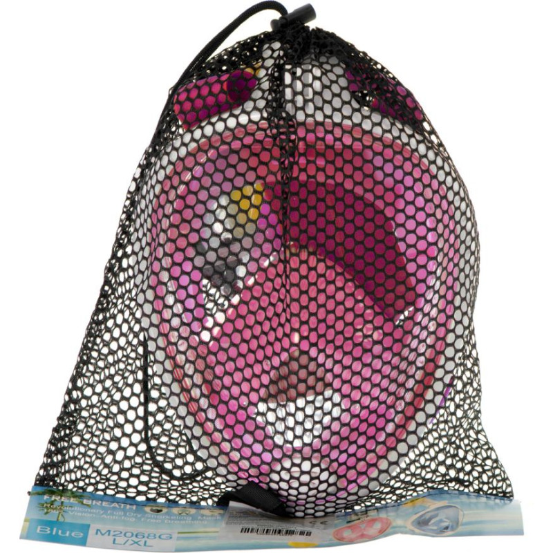 Pilnībā salokāma snorkelēšanas maska S/M rozā krāsā