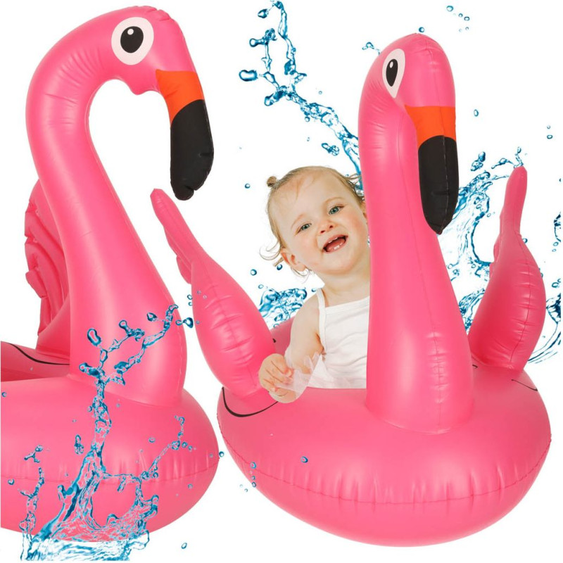 Piepūšamais bērnu pontona ritenis flamingo