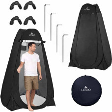 Telts duša ģērbtuve pārnēsājamais wc melns