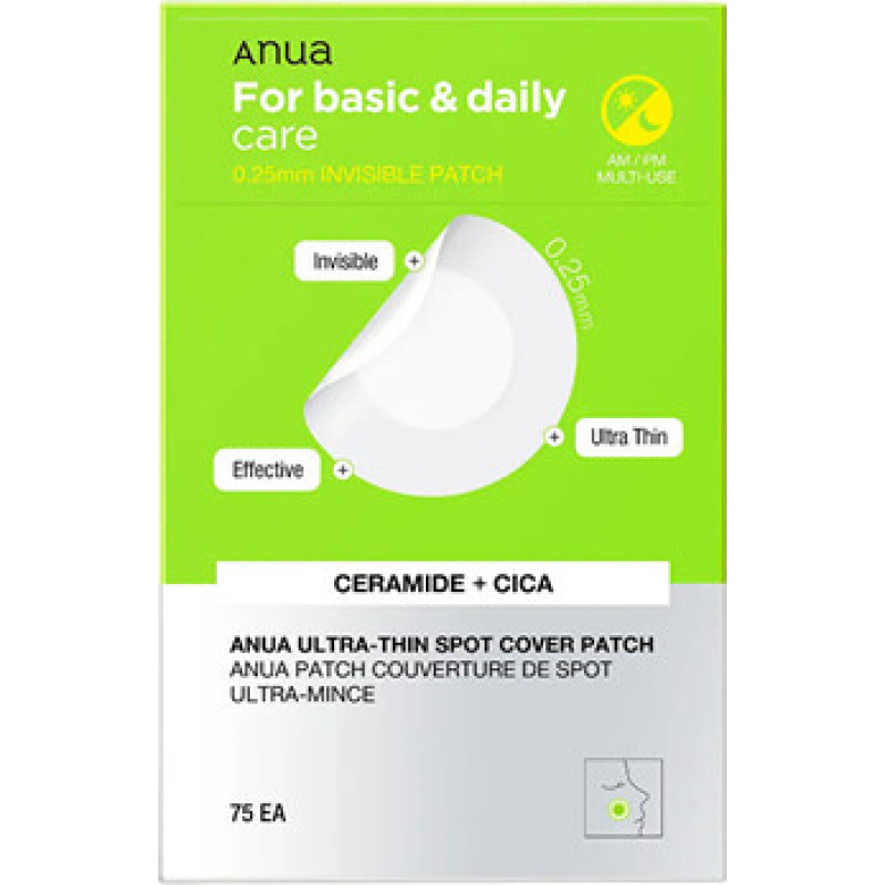 Anua Ultra-Thin Spot Cover Patch - Hydrokoloidn&iacute; n&aacute;plasti ( 75 ks )