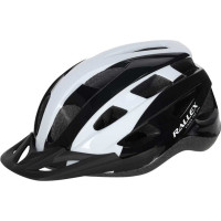 Velosipēda ķivere RALLEX pieaugušajiem L 58–62 cm, regulējama, melnbalta