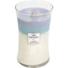 Woodwick Calming Retreat Trilogy Vase (Peaceful Refuge) - Scented Candle