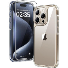 TAURI iPhone 15 Pro Max korpuss, ekrāna aizsargi, kameras aizsargi