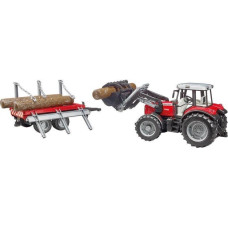 Apaļkoku iekrāvējs ar piekabi Bruder Massey Ferguson, 2046