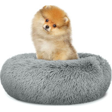 Universal plush bed for dogs and cats, 40 cm - light gray