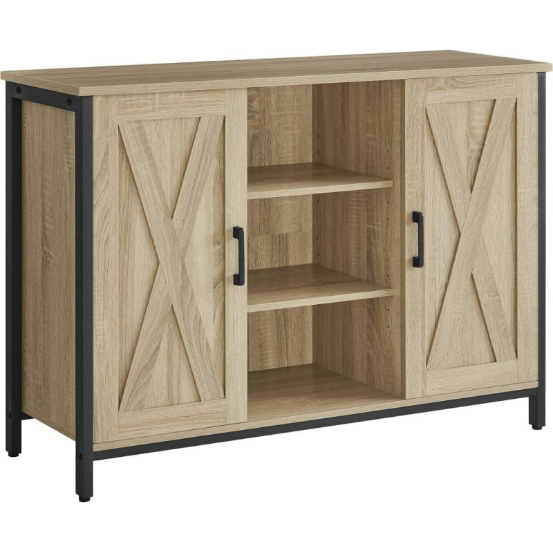 Leobert Cabinet with Adjustable Shelves and Legs Sonoma Oak