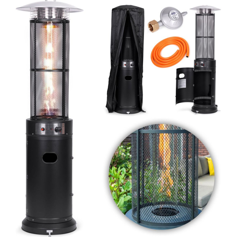 Multigarden Gas patio heater, 11 kW, for terrace, garden, and patio, regulator, hose, cover, MultiGarden