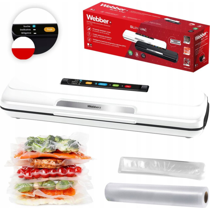 Webber Vacuum Sealer for Food Packaging 110W Accessories White